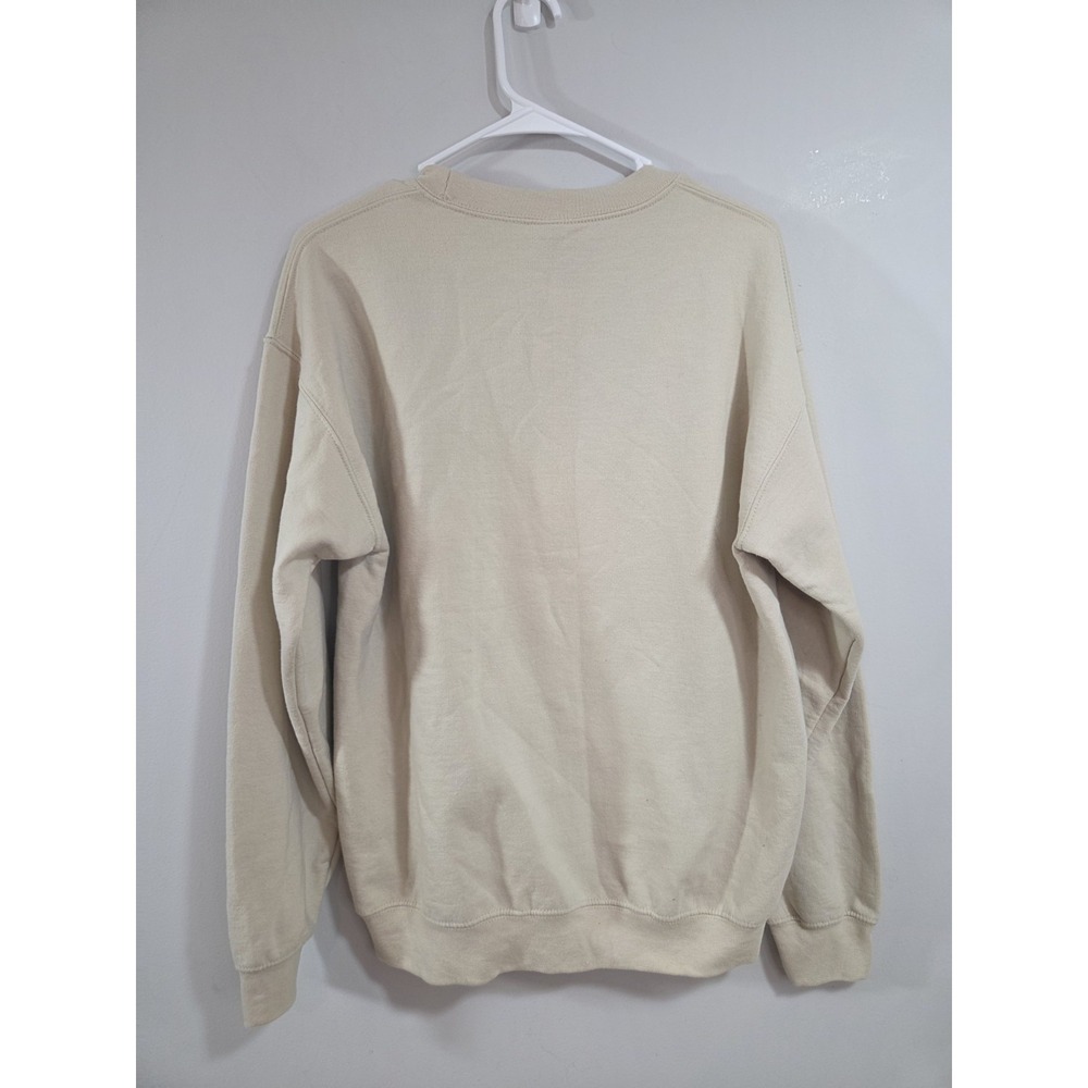 Hello Kitty Sanrio  Beige Fall Autumn‎ Leaves Embroidered Sweatshirt Medium - Picture 3 of 9